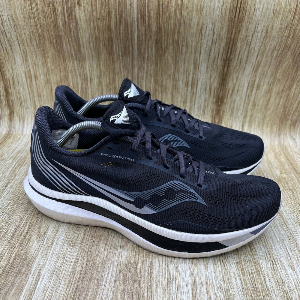 Saucony Endorphin Pro Men's Size 11.5 Black Silver Running Shoes S20598-45